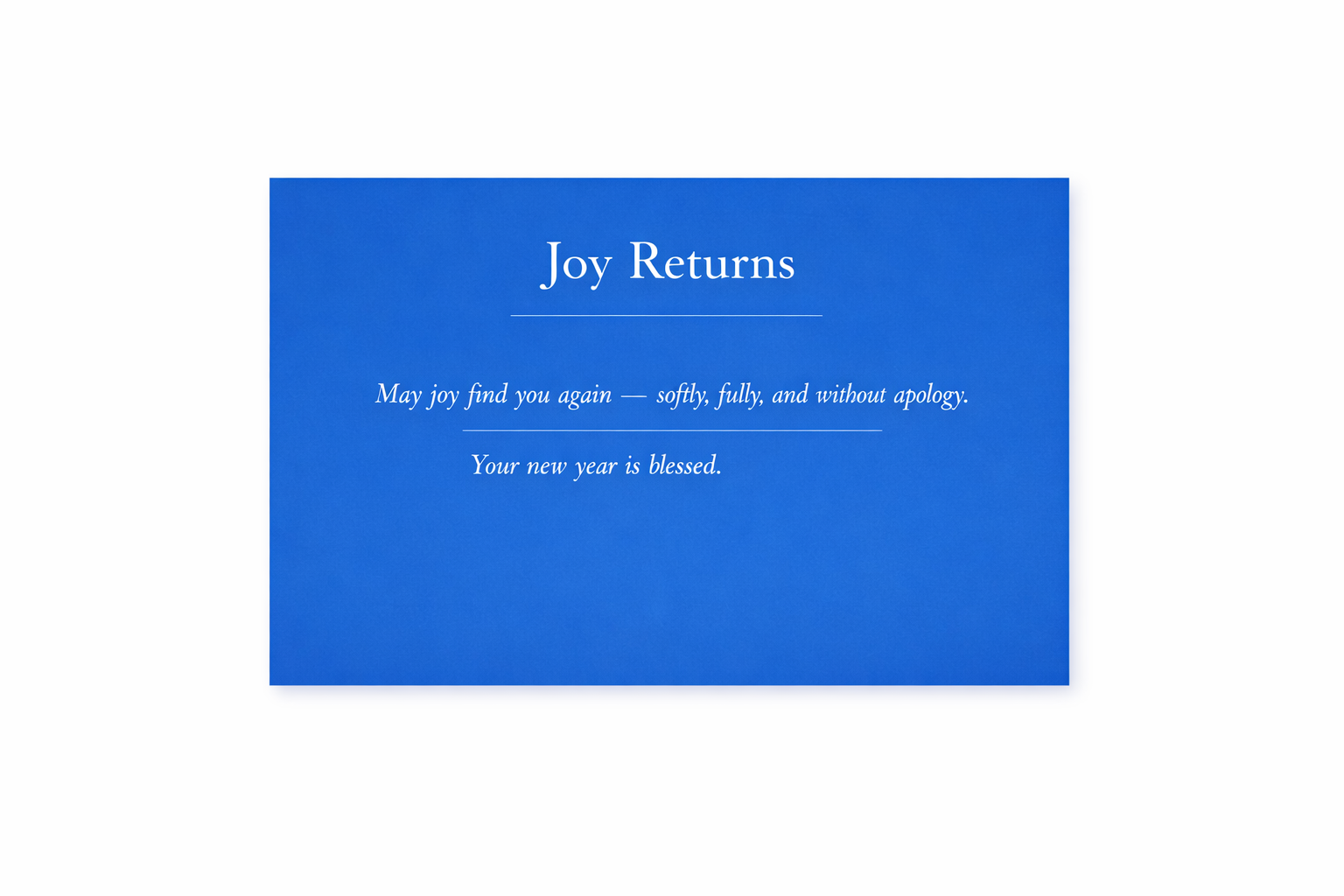 STILL - Joy Returns