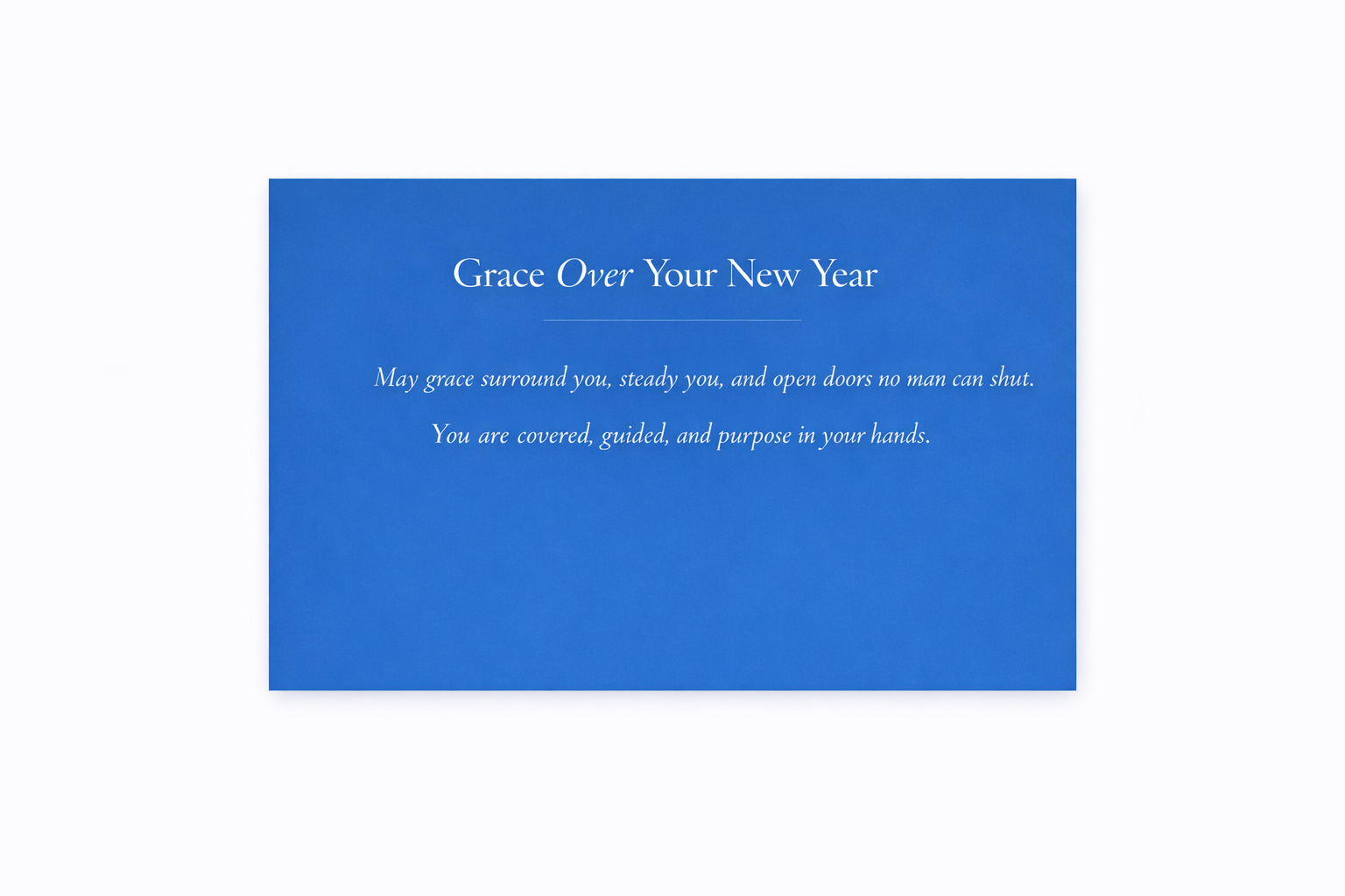 STILL - Grace Over Your New Year