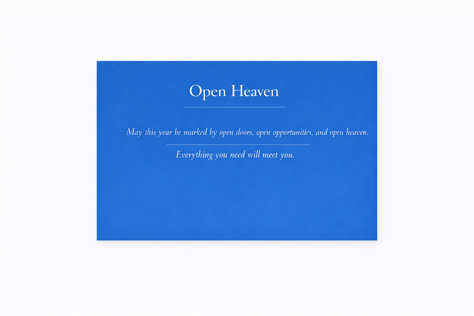 STILL - Open Heaven